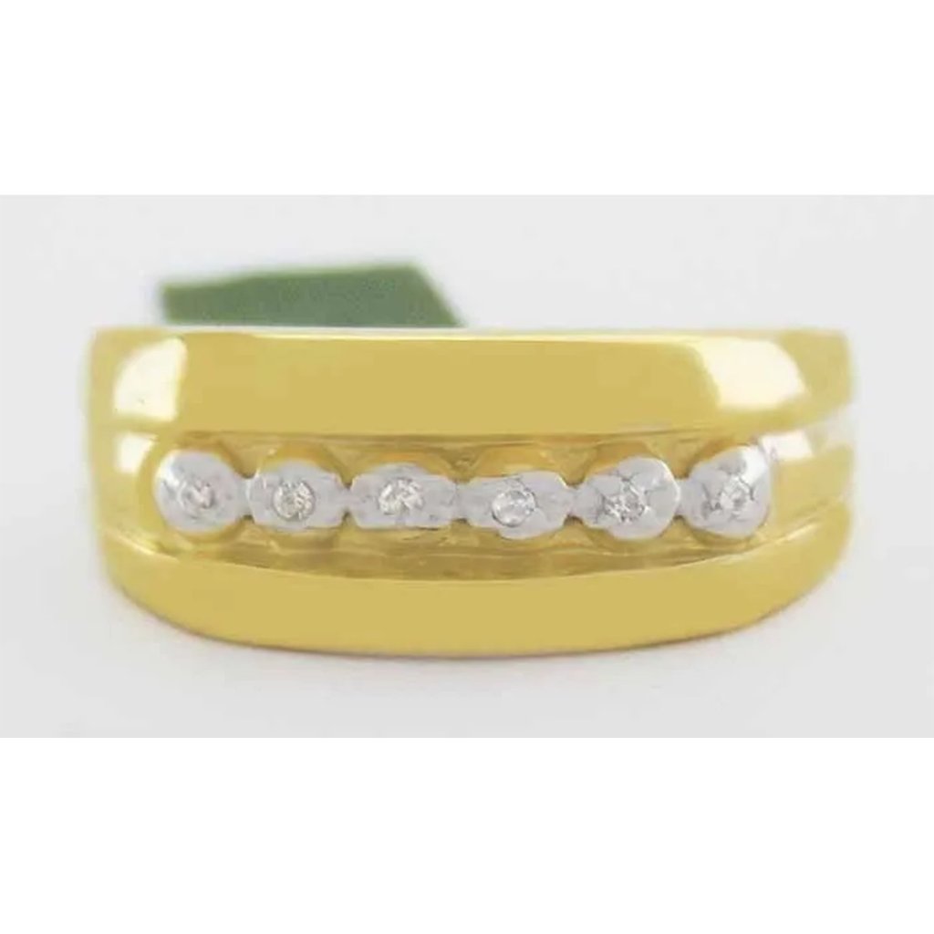 Genuine Diamond Ring 14k Yellow Gold